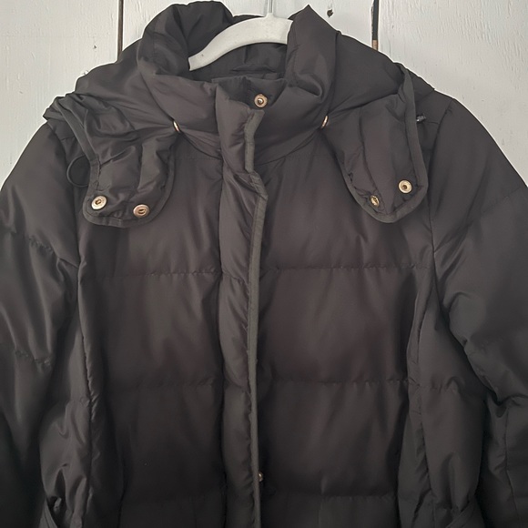 J. Crew Long Wintress Puffer Jacket Waist Tie Medium Petite - Picture 3 of 13